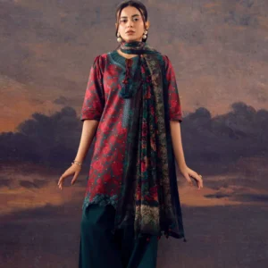 3 Piece - Digital Printed Embroidered Suit - 42601146