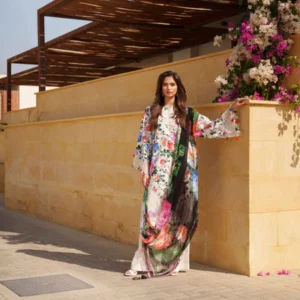 3 Piece Digital Printed Embroidered Suit – 42601331