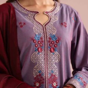 3 Piece Embroidered Suit – PE26-309