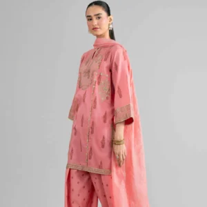 write a discraption on 3 Piece - Printed Embroidered Suit - PMD26-42 M