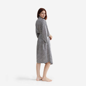 Silky Lyocell Leopard Print Kimono